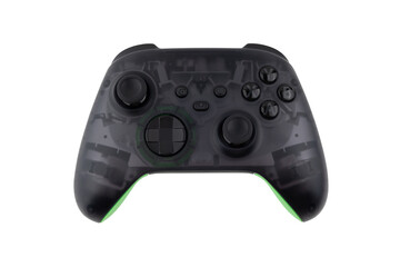 Joystick on a white background. Gamepad closeup isolated on white background.