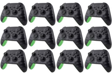 Joystick on a white background. Gamepad closeup isolated on white background.