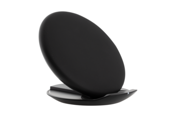 Wireless charging for a smartphone on a white background. Wireless charger close-up isolated on white background.