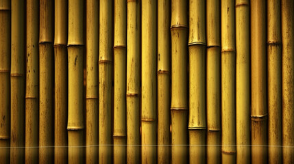 Naklejka premium bamboo fence background. generative ai