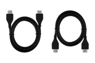 HDMI cable on a white background. HDMI cable closeup isolated on white background.