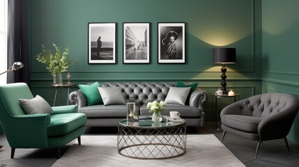 stylish living room interior modern apartment