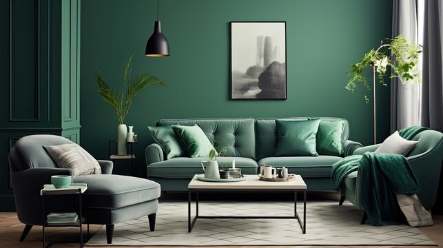 stylish living room interior modern apartment