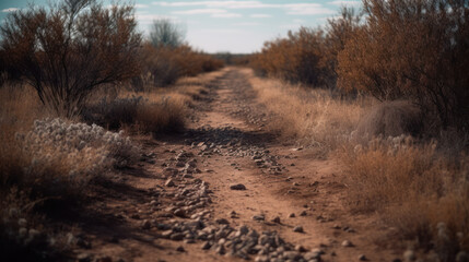 Fototapeta na wymiar Sand path in arizona