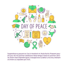 Day of peace round banner