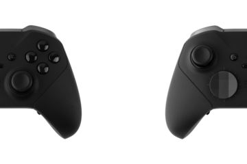 Joystick on a white background. Gamepad closeup isolated on white background.