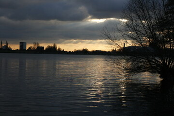 Coucher de soleil sur le Brent reservoir