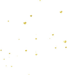 Gold heart glitter confetti