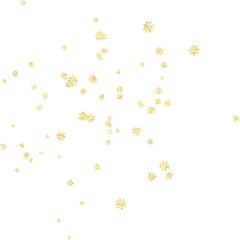 Gold glitter snowflake confetti