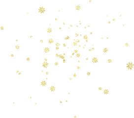 Gold glitter snowflake confetti