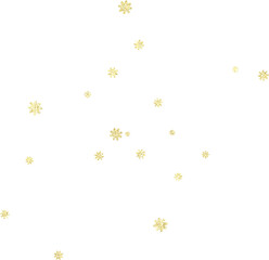 Gold glitter snowflake confetti