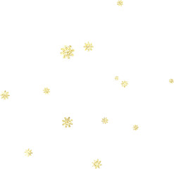 Gold glitter snowflake confetti