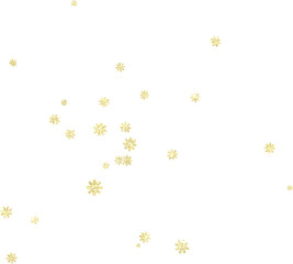 Fototapeta na wymiar Gold glitter snowflake confetti