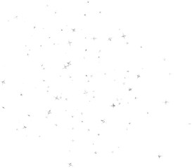 Silver sparkle star confetti