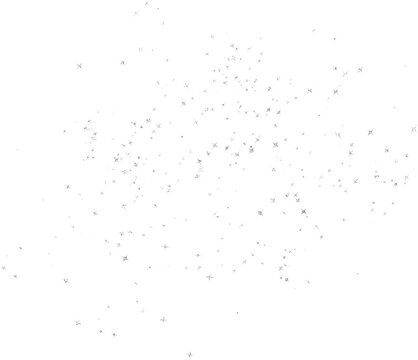Silver sparkle star confetti