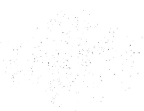 Silver sparkle star confetti