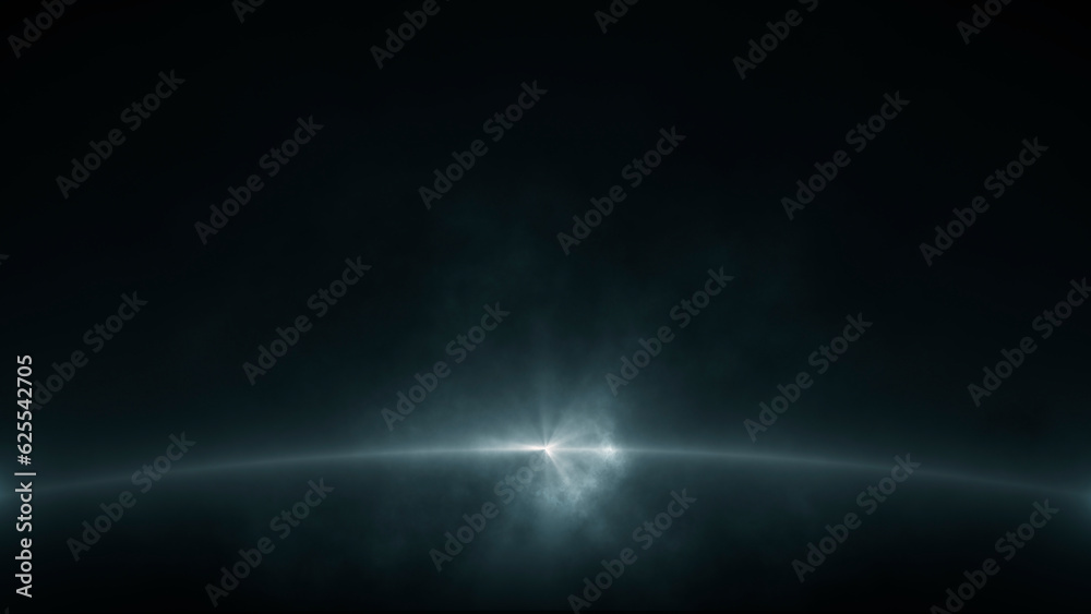 Wall mural abstract futuristic light background with smoke and rays on light blue backdrop, copy space for mess
