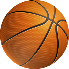 Fototapeta premium Realistic Vector Basketball Isolated
