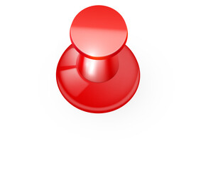Glossy red push pin