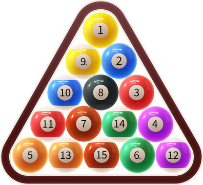 Triangle  pool ball racks.