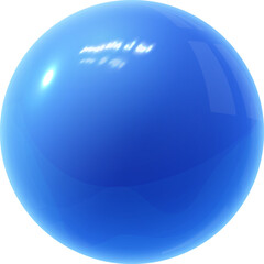 blue glossy ball