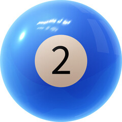 blue billiard ball number two