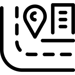 Travel Route. Navigation, Location, Map pointer, Map, GPS. Vector Illustration