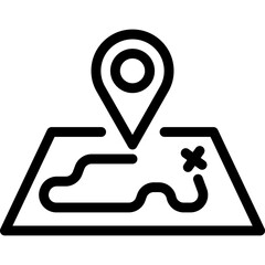 Travel Route. Navigation, Location, Map pointer, Map, GPS. Vector Illustration