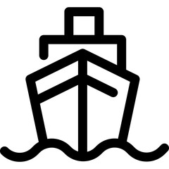 Cargo Ship. Vector Icon