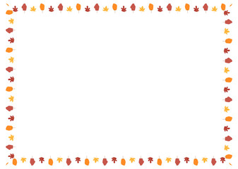 Obraz premium Rectangle Autumn Border A4