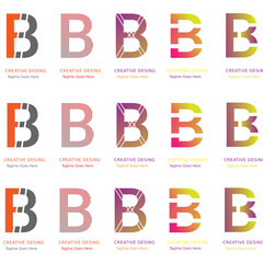 B Logo Design Template.B Logo Design Template.Letter B ribbon Logo vector. Media Corporate Business icon.Modern unique creative B logo design, Minimal B initial based vector icon.Modern and unique ..
