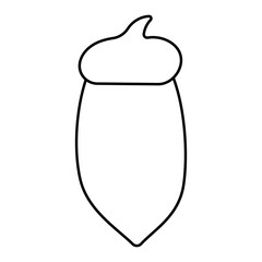 acorn walnut forest tree pattern line icon