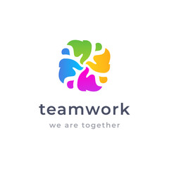 Teamwork and collaboration logo diversity 