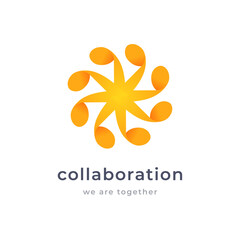 Teamwork and collaboration logo diversity 