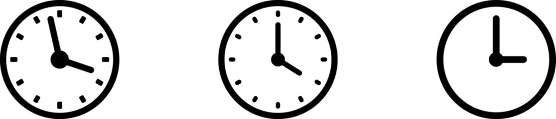 Set of watch icons as a time concept for web design