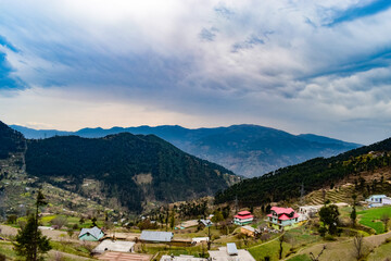Fototapeta na wymiar Landscapes of Patnitop in Jammu