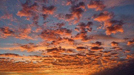 Fire in the sky as evening approaches