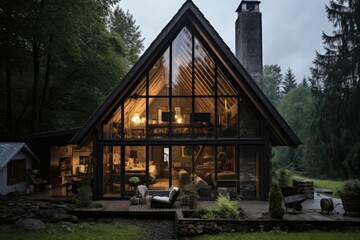 A rustic dwelling in a small town for the purpose of relaxation