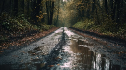 Fototapeta premium Road in the forest