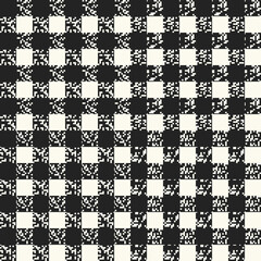 Monochrome Glitch Effect Textured Checkered Pattern