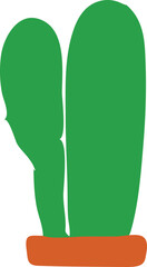 Exotic Decorative house plants. Flat or cartoon icon illustration for home decor and botanical design.