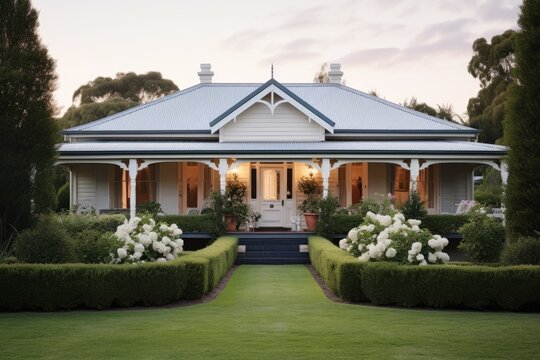 An Australian home that adheres to old fashioned and traditional styles.