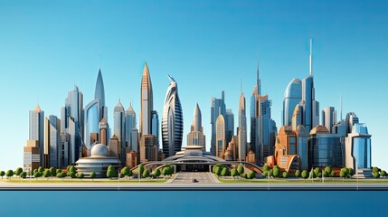 futuristic city Presentation AI