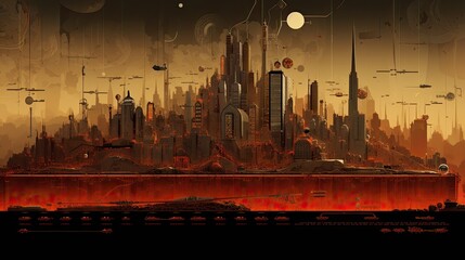 futuristic city Presentation AI