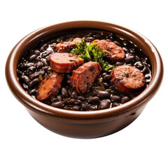 Fototapeta premium Feijoada, a typical Brazilian food. transparent background.