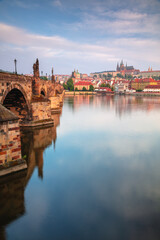 Prague, Czech Republic. Cityscape image of Prague, capital city of Czech Republic, with the iconic...