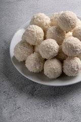 photo of coconut candy on a plate