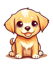 Cute Puppy Dog, Cartoon Anime Kawaii Chibi Animal