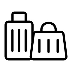 travel luggage line icon