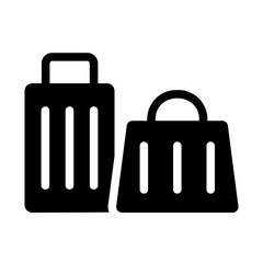 travel luggage glyph icon